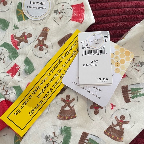 Burt’ Beez Baby 2 piece PJ’s 12 Mos, NWT, great Christmas gift, organic cotton - Picture 3 of 3